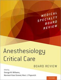 Couverture de l’ouvrage Anesthesiology Critical Care Board Review