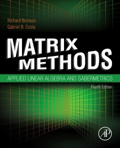 Couverture de l’ouvrage Matrix Methods