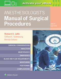 Couverture de l’ouvrage Anesthesiologist's Manual of Surgical Procedures