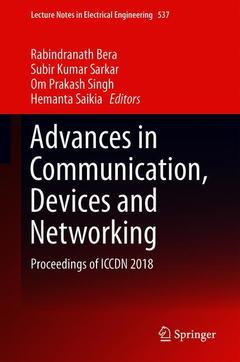 Couverture de l’ouvrage Advances in Communication, Devices and Networking