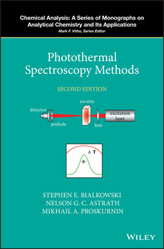 Couverture de l’ouvrage Photothermal Spectroscopy Methods