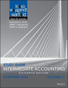Couverture de l’ouvrage Study Guide Intermediate Accounting, Volume 2