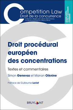 Couverture de l’ouvrage Droit procédural européen des concentrations