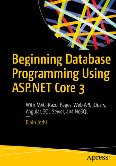 Couverture de l’ouvrage Beginning Database Programming Using ASP.NET Core 3