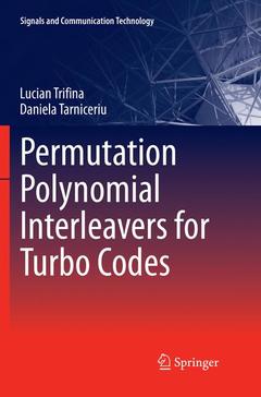 Couverture de l’ouvrage Permutation Polynomial Interleavers for Turbo Codes