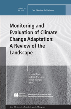 Couverture de l’ouvrage Monitoring and Evaluation of Climate Change Adaptation: A Review of the Landscape