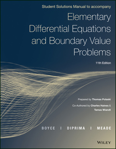 Cover of the book Elementary Differential Equations and Boundary Value Problems, Student Solutions Manual
