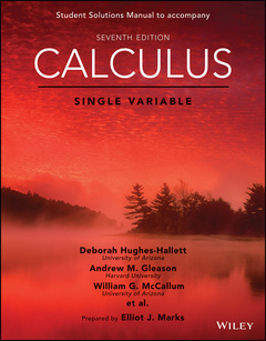 Couverture de l’ouvrage Calculus: Single Variable, 7e Student Solutions Manual