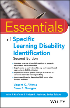 Couverture de l’ouvrage Essentials of Specific Learning Disability Identification
