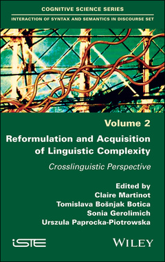 Cover of the book Reformulation and Acquisition of Linguistic Complexity