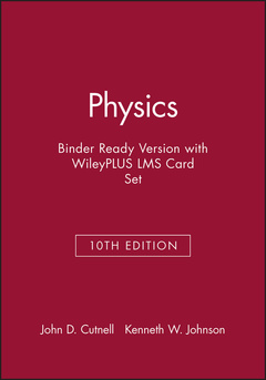 Couverture de l’ouvrage Physics, 10e Binder Ready Version with WileyPLUS LMS Card Set
