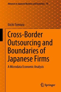 Cover of the book Cross-Border Outsourcing and Boundaries of Japanese Firms