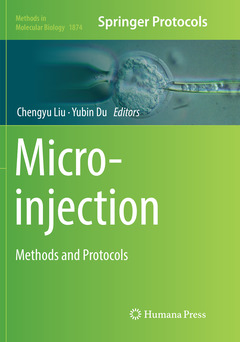 Couverture de l’ouvrage Microinjection