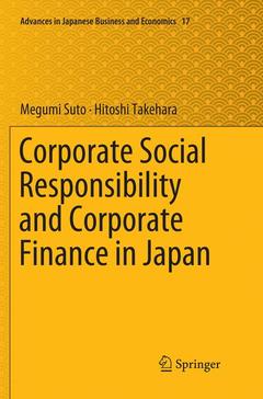 Cover of the book Corporate Social Responsibility and Corporate Finance in Japan