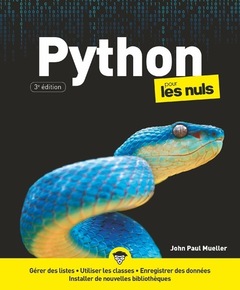Couverture de l’ouvrage Python Pour les Nuls, 3e