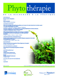 Cover of the book Phytothérapie. Vol. 17 N° 4 - Août 2019