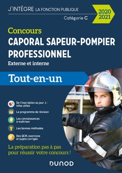 Couverture de l’ouvrage Concours Caporal sapeur-pompier professionnel 2021/2022 - Tout-en-un