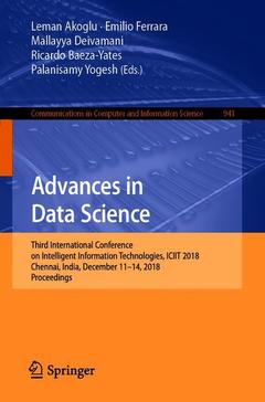 Couverture de l’ouvrage Advances in Data Science