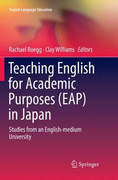 Cover of the book Teaching English for Academic Purposes (EAP) in Japan