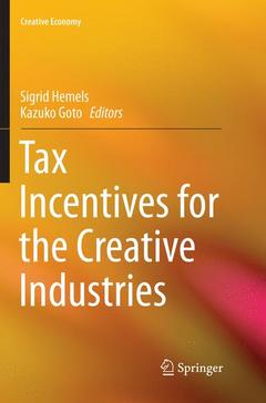 Couverture de l’ouvrage Tax Incentives for the Creative Industries