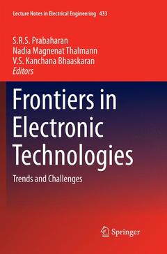 Couverture de l’ouvrage Frontiers in Electronic Technologies