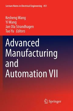 Couverture de l’ouvrage Advanced Manufacturing and Automation VII