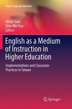 Couverture de l’ouvrage English as a Medium of Instruction in Higher Education
