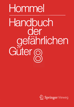 Couverture de l’ouvrage Handbuch der gefährlichen Güter. Band 8: Merkblätter 2967-3331