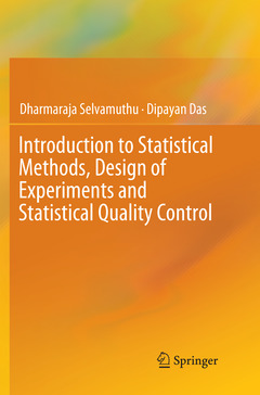 Couverture de l’ouvrage Introduction to Statistical Methods, Design of Experiments and Statistical Quality Control