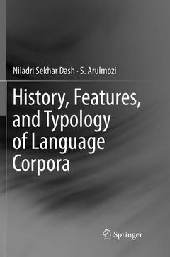 Couverture de l’ouvrage History, Features, and Typology of Language Corpora