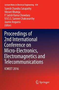 Cover of the book Proceedings of 2nd International Conference on Micro-Electronics, Electromagnetics and Telecommunications