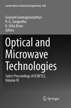 Couverture de l’ouvrage Optical And Microwave Technologies