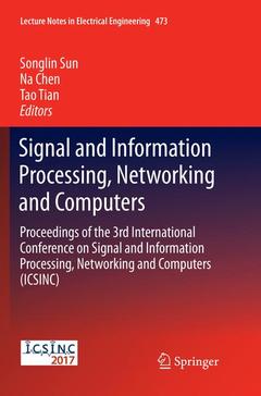Couverture de l’ouvrage Signal and Information Processing, Networking and Computers