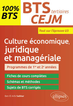 Couverture de l’ouvrage BTS tertiaires - CEJM - Culture économique, juridique et managériale - U3