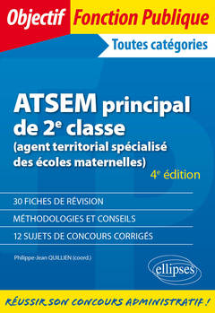 Couverture de l’ouvrage ATSEM principal de 2e classe (agent territorial spécialisé des écoles maternelles) - 4e édition