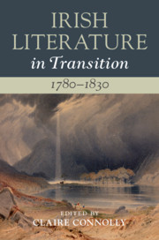 Couverture de l’ouvrage Irish Literature in Transition, 1780–1830: Volume 2