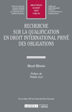 Cover of the book Recherche sur la qualification en droit international privé des obligations