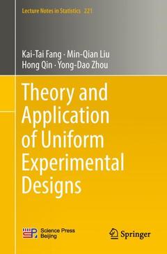 Couverture de l’ouvrage Theory and Application of Uniform Experimental Designs
