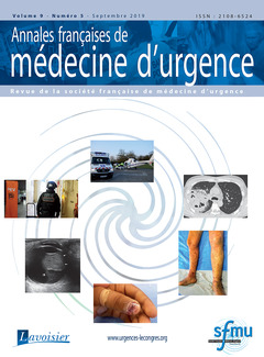 Couverture de l’ouvrage Annales françaises de médecine d'urgence Vol. 9 n° 5 - Septembre 2019