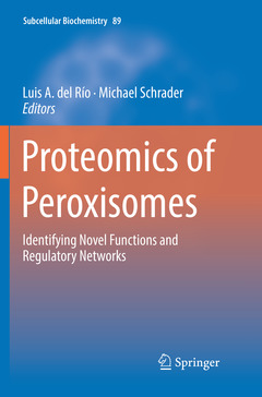 Couverture de l’ouvrage Proteomics of Peroxisomes
