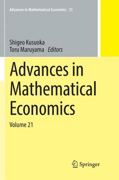 Couverture de l’ouvrage Advances in Mathematical Economics 