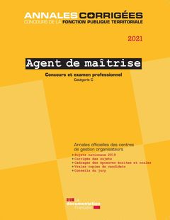 Cover of the book Agent de maîtrise 2021 - Concours externe, interne, 3e concours