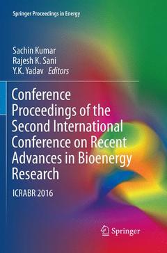 Couverture de l’ouvrage Conference Proceedings of the Second International Conference on Recent Advances in Bioenergy Research