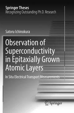 Cover of the book Observation of Superconductivity in Epitaxially Grown Atomic Layers