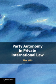 Couverture de l’ouvrage Party Autonomy in Private International Law