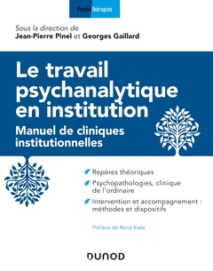 Cover of the book Le travail psychanalytique en institution - Manuel de cliniques institutionnelles