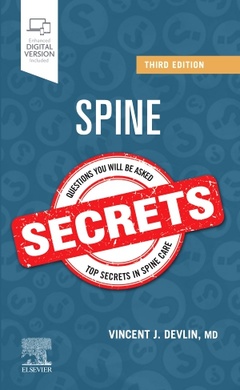 Couverture de l’ouvrage Spine Secrets