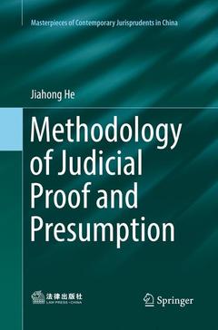 Couverture de l’ouvrage Methodology of Judicial Proof and Presumption