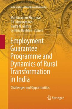 Couverture de l’ouvrage Employment Guarantee Programme and Dynamics of Rural Transformation in India