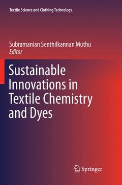 Couverture de l’ouvrage Sustainable Innovations in Textile Chemistry and Dyes